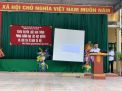Đ/c Nguyễn Xuân Nhân - Phó hiệu trưởng nhà trường khai mạc buổi học
